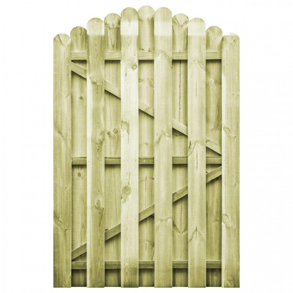 Chunhelife - Portail de jardin Bois de pin imprégné 100x150 cm - Portillon