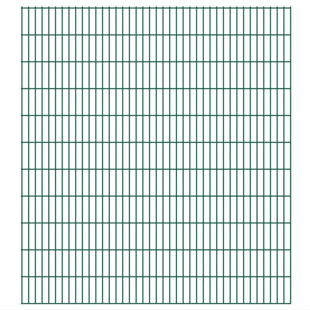 Vidaxl - Panneaux de clôture 2D de jardin 2008 x 2230 mm 8 m Vert | Vert - Portillon