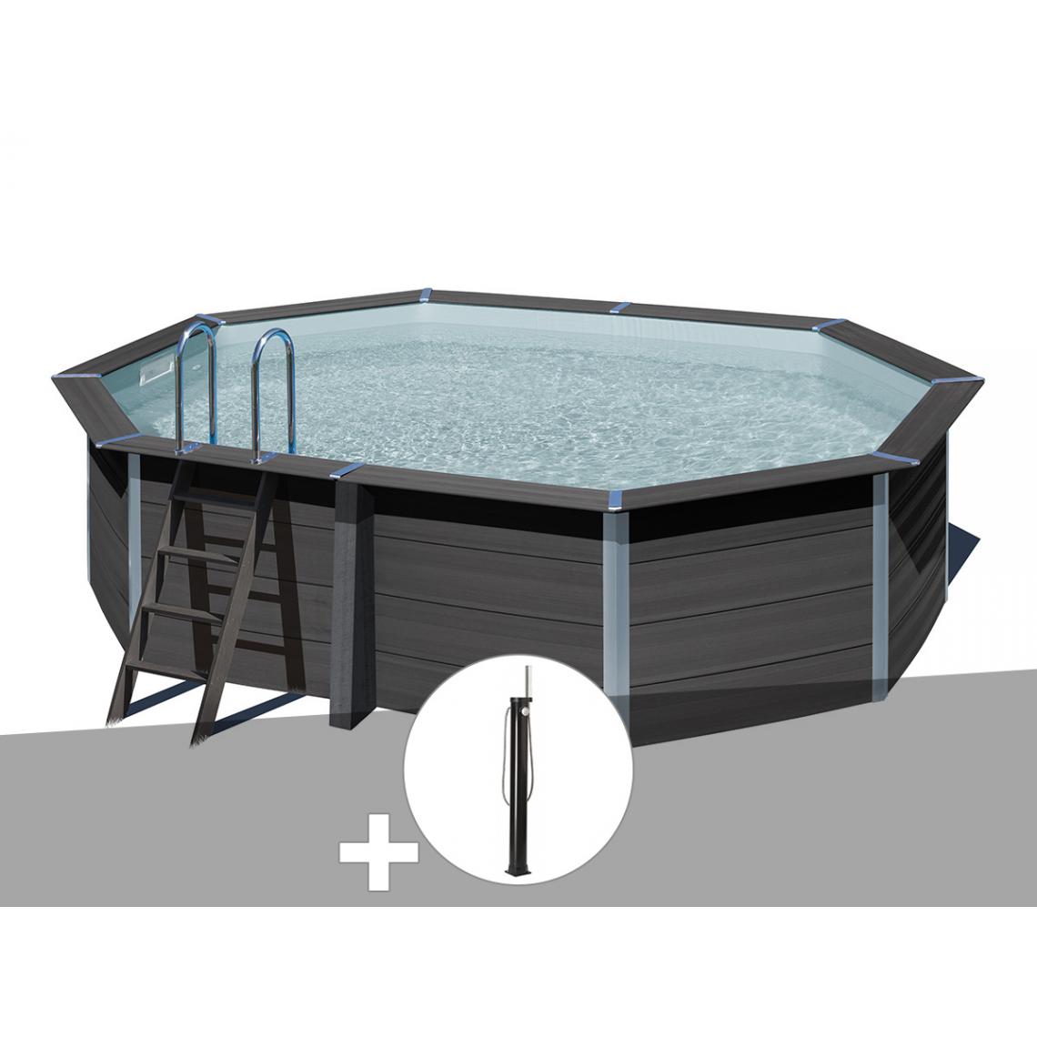 Gre - Kit piscine composite Gré Avant-Garde ovale 5,24 x 3,86 x 1,24 m + Douche - Piscines bois