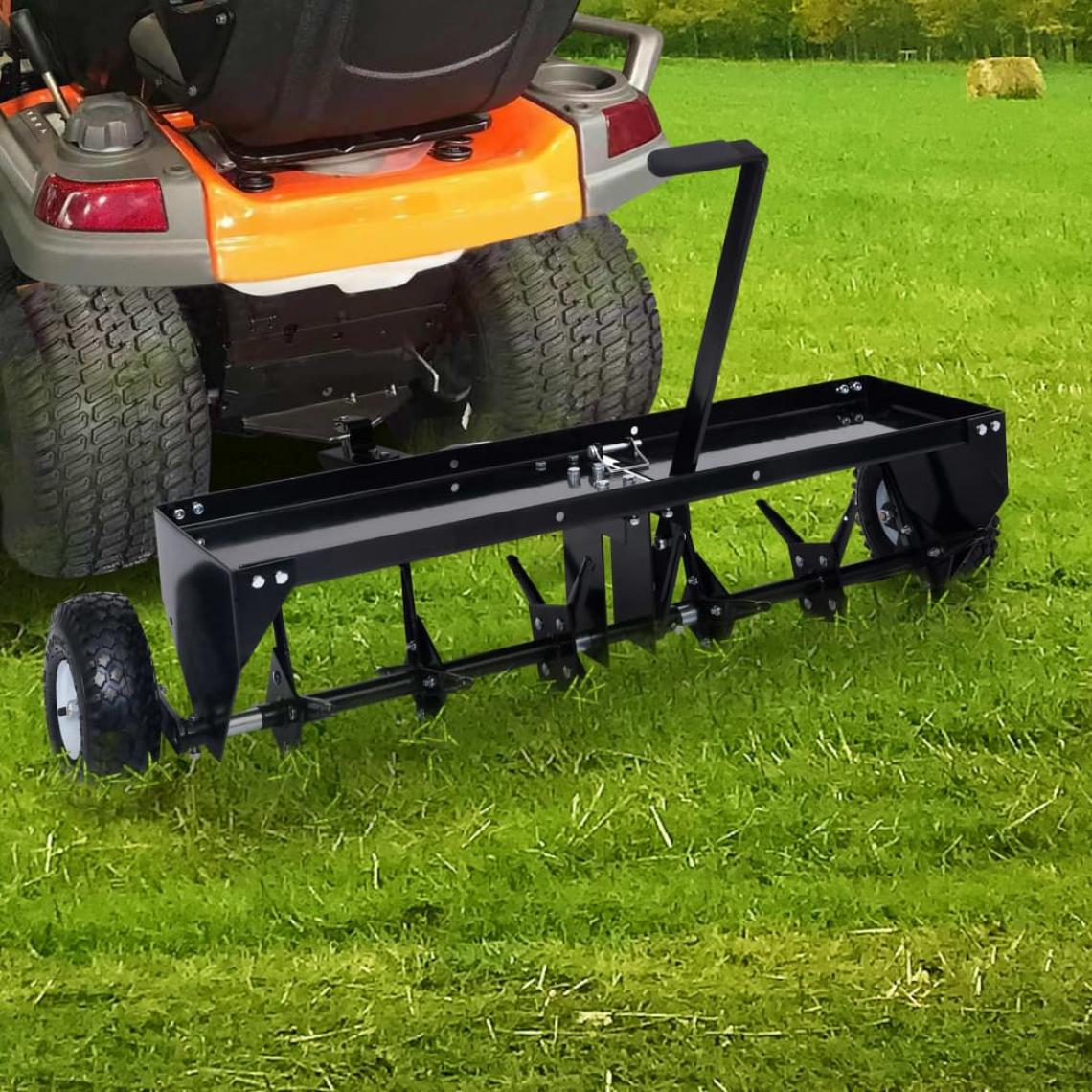 Vidaxl - vidaXL Aérateur de pelouse pour tondeuse autoportée 102 cm - Balais à gazon, balais à feuilles