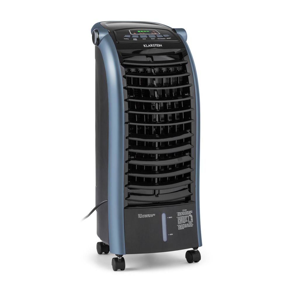 Klarstein - Klarstein Maxfresh Ocean ventilateur rafraîchisseur d'air 6L - 65W - télécommande - sac réfrigérant - Bleu - Ventilateur