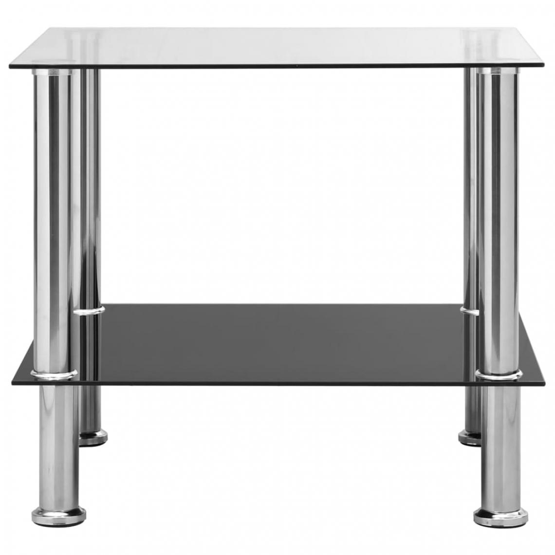 Icaverne - Icaverne - Tables d'appoint ligne Table d'appoint Transparent 45x50x45 cm Verre trempé - Tables de jardin