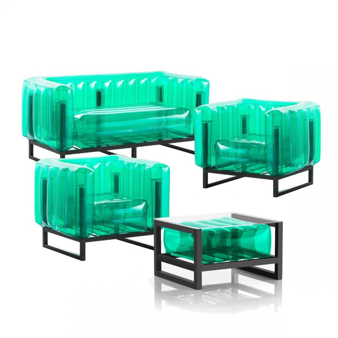 Mojow Design - Salon de jardin Yomi Eko avec table basse - Ensembles canapés et fauteuils