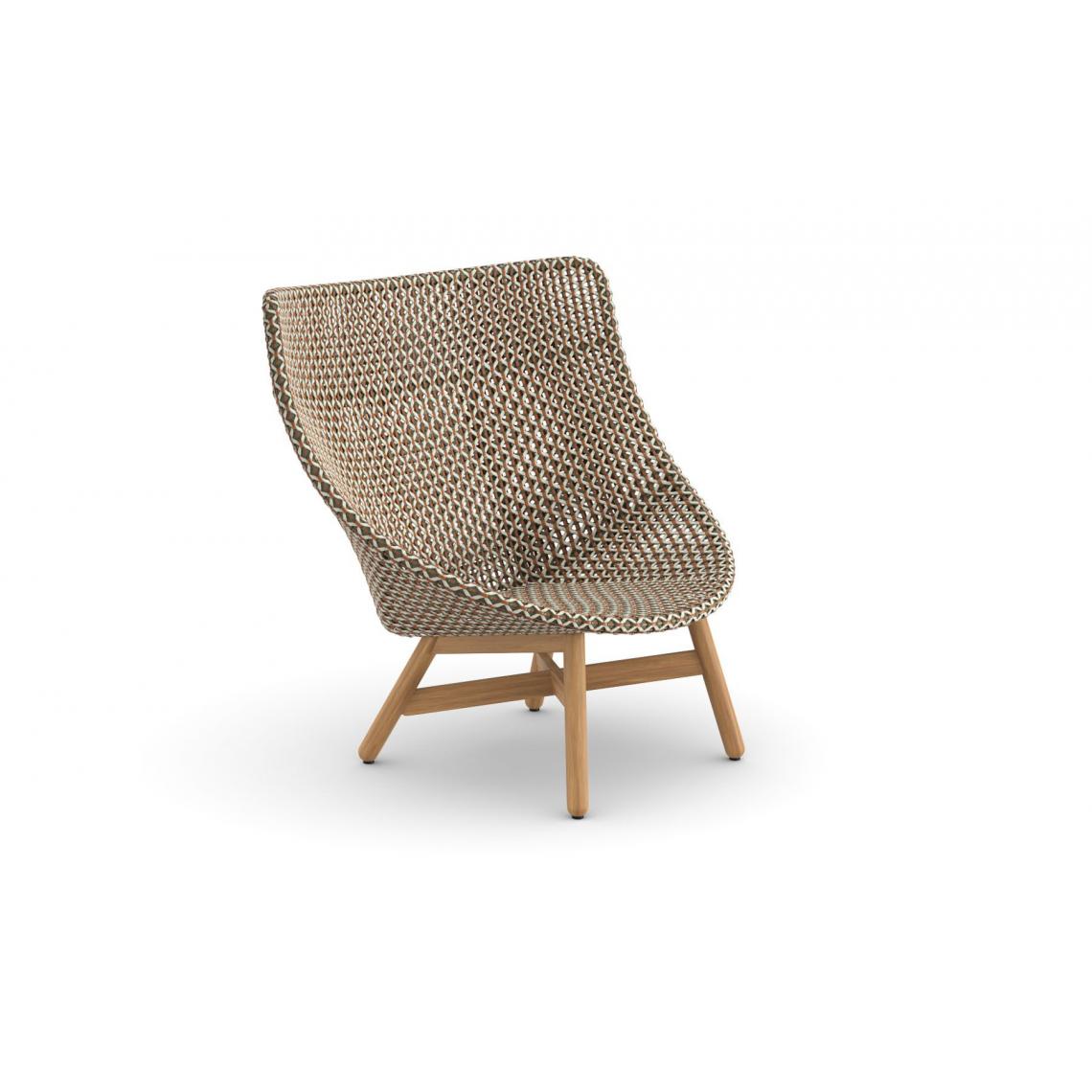 Dedon - Bergère Mbrace Wing Chair - sans coussin - Teck - Chestnut - Fauteuil de jardin