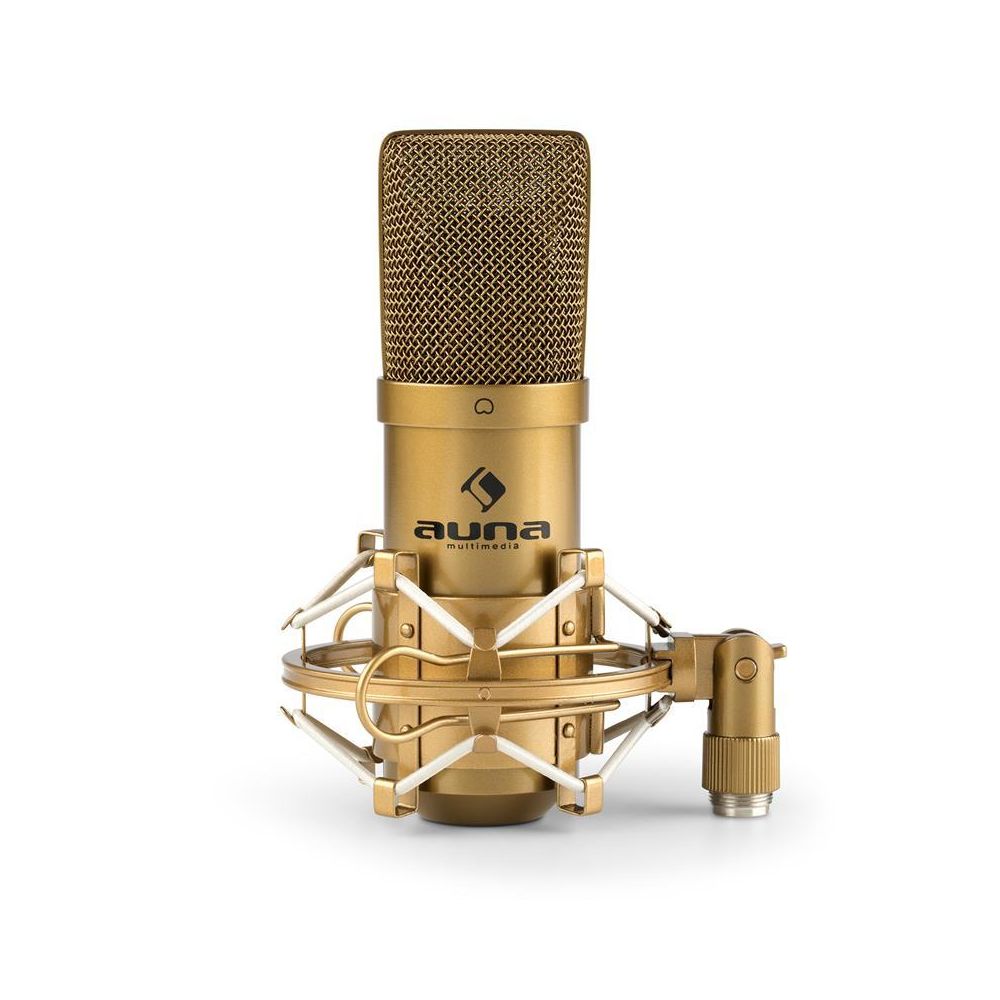 Auna - auna MIC-900G USB Microphone de studio à condensateur cardioïde - or Auna - Microphone