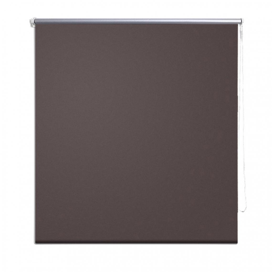 Helloshop26 - Store enrouleur marron occultant 100 x 230 cm fenêtre rideau pare-vue volet roulant 4102049 - Store compatible Velux