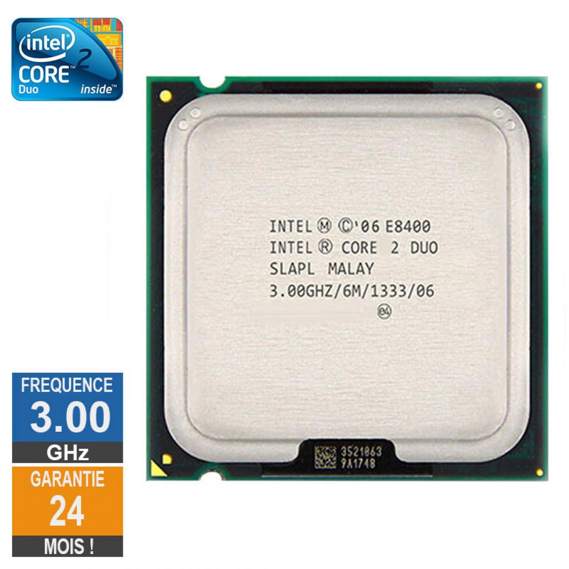 Intel - Processeur Intel Core 2 Duo E8400 3GHz SLAPL LGA775 6Mo - Processeur INTEL