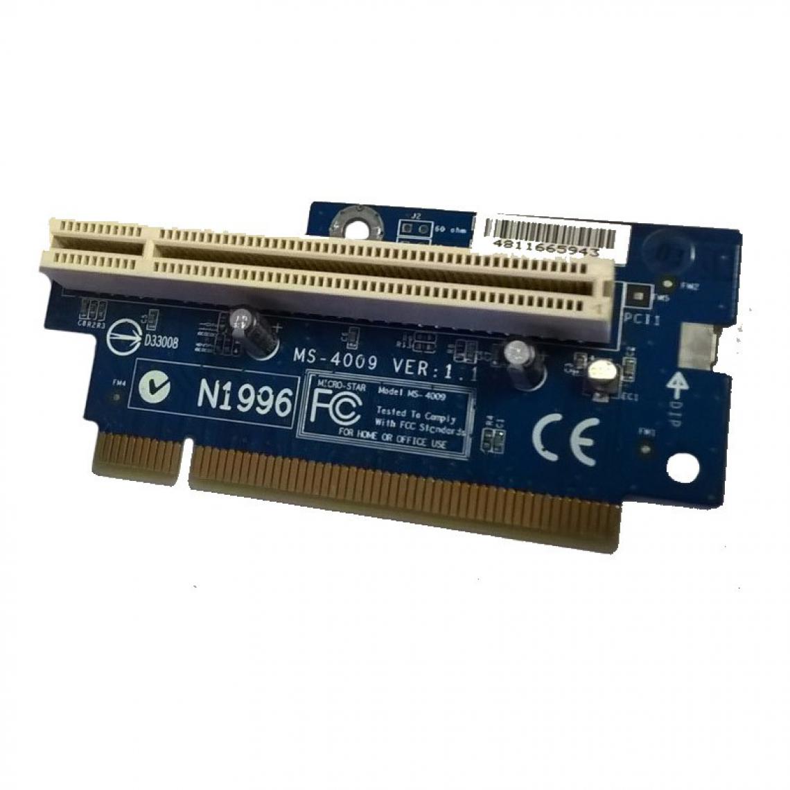 Ibm - Carte PCI IBM Riser Card Micro Star MS-4009 VER:1.1 PCI IBM Lenovo ThinkCentre - Carte Contrôleur USB