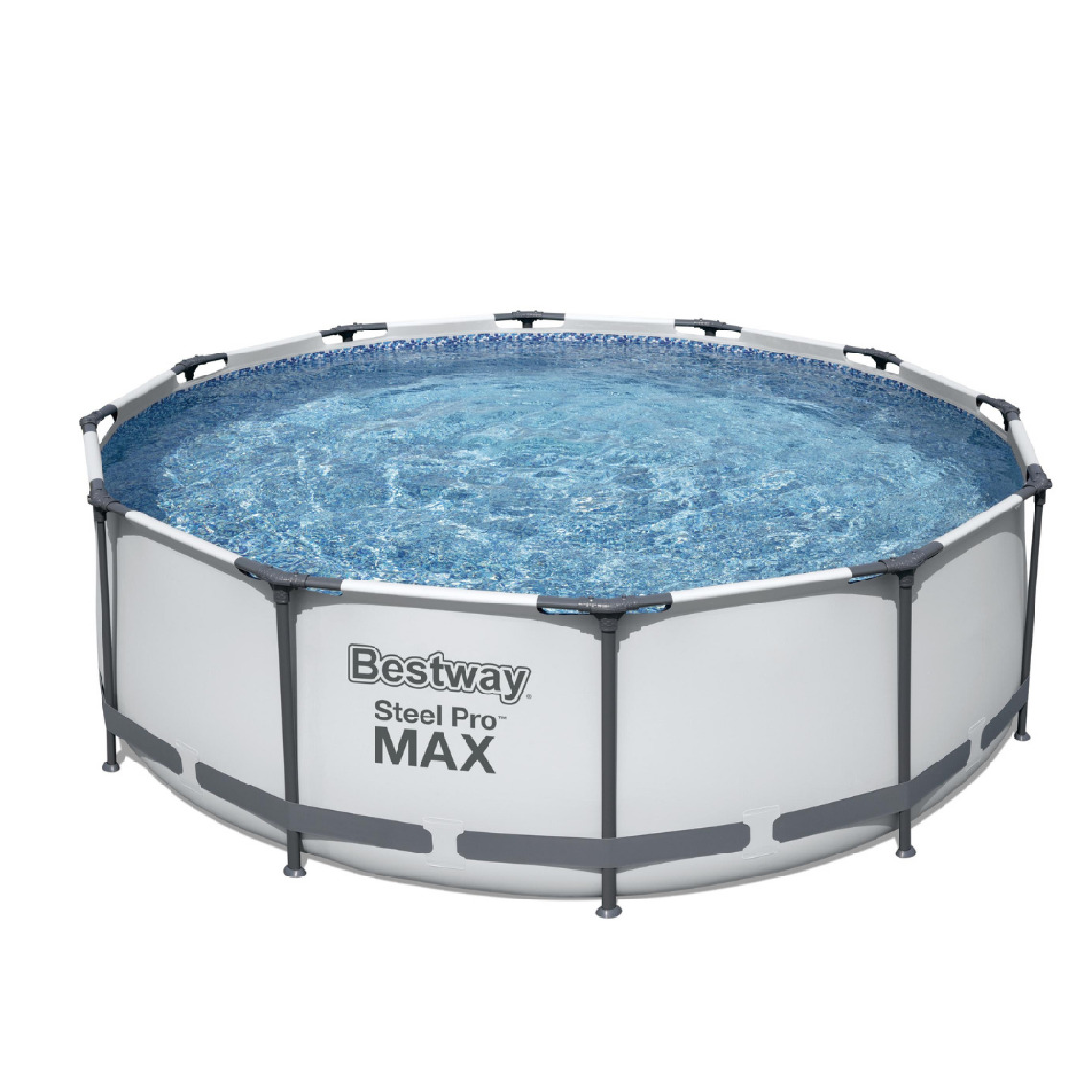 Provence Outillage - Piscines - BESTWAY Piscine hors sol ronde Steel Pro Max 366 x 100 (White) - Piscine Tubulaire