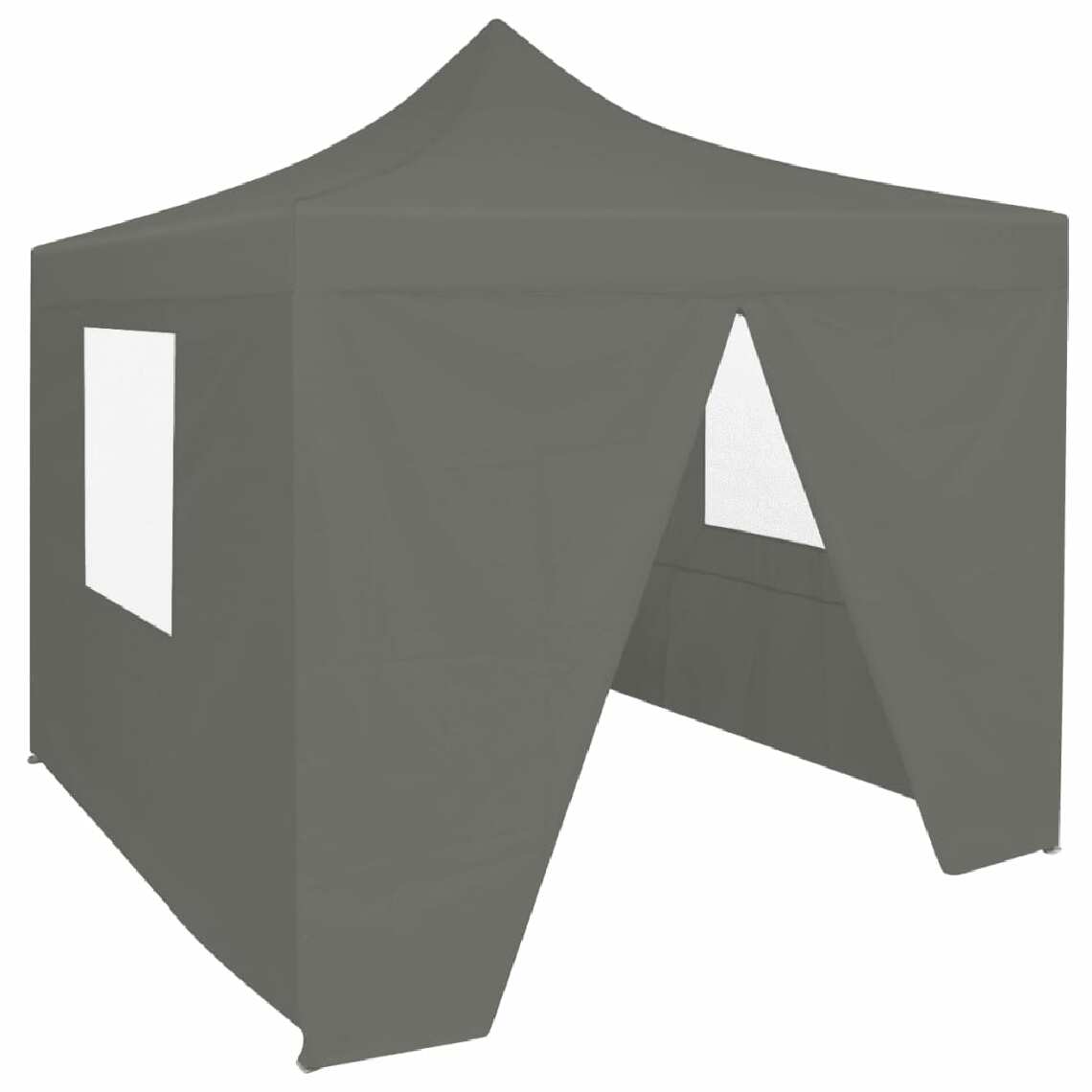 Chunhelife - Tente de réception pliable avec 4 parois 2x2 m Acier Anthracite - Marquise, auvent