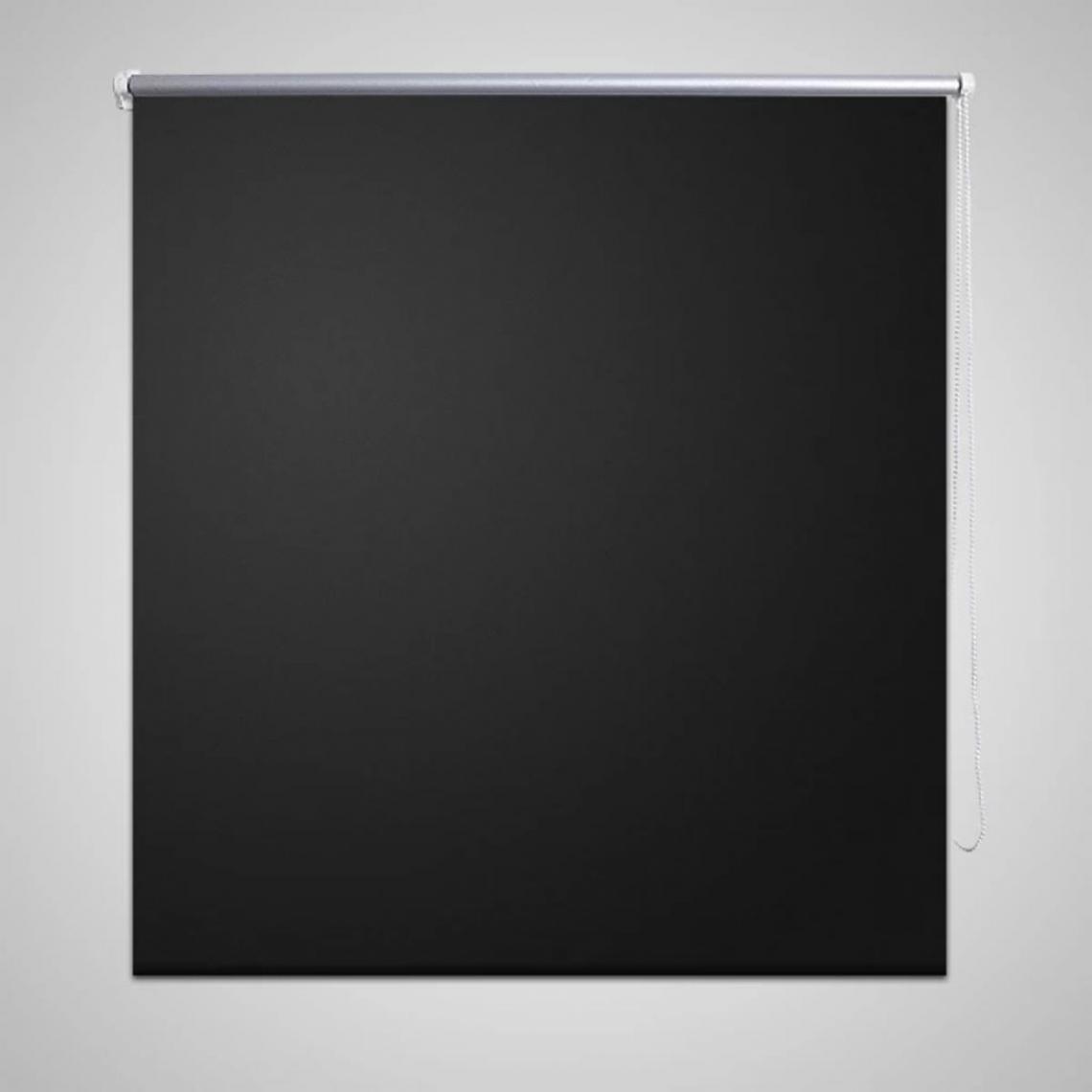 Hucoco - Store enrouleur occultant 140 x 230 cm noir - Noir - Store compatible Velux