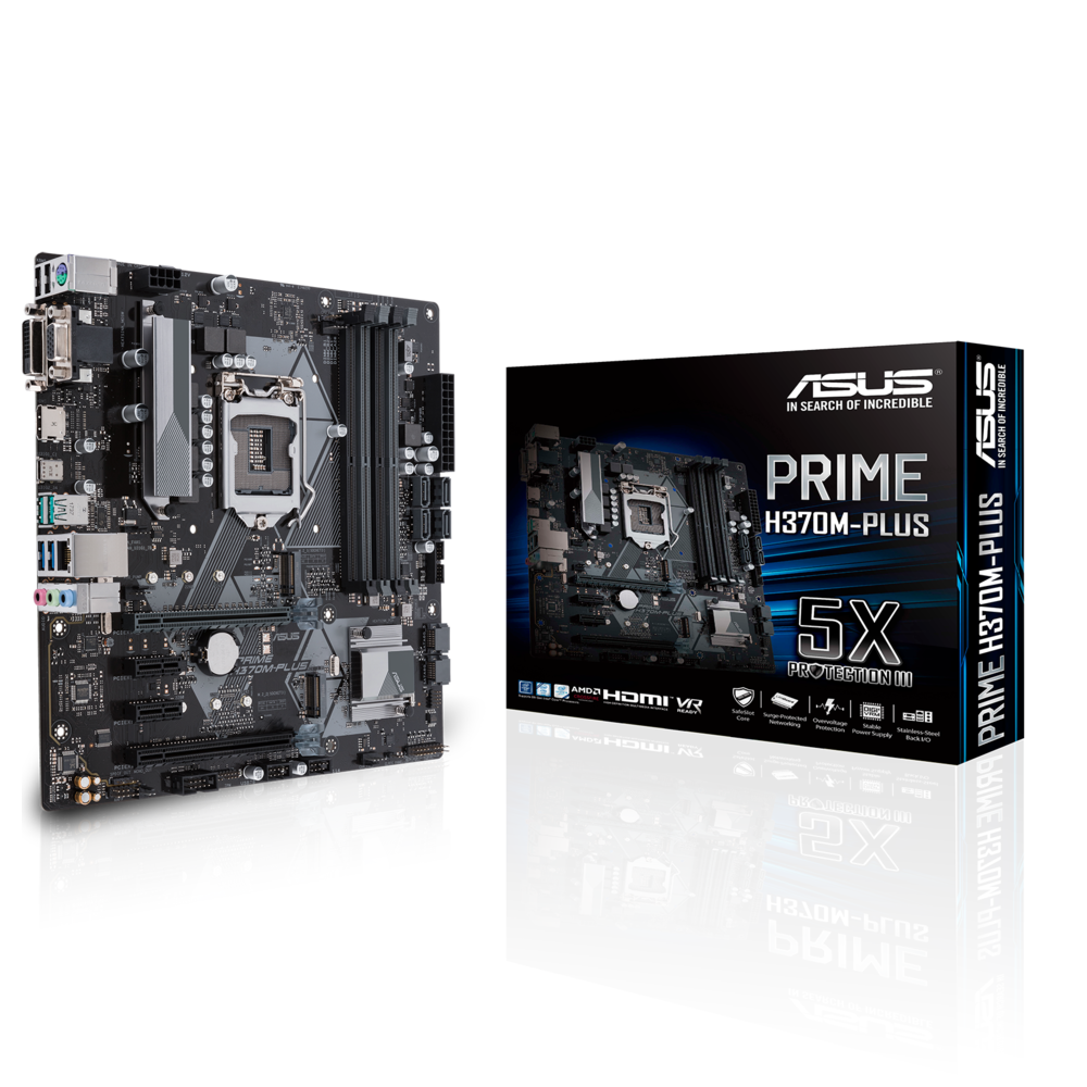 Asus - Intel H370 PRIME PLUS - Micro-ATX - Carte mère Intel