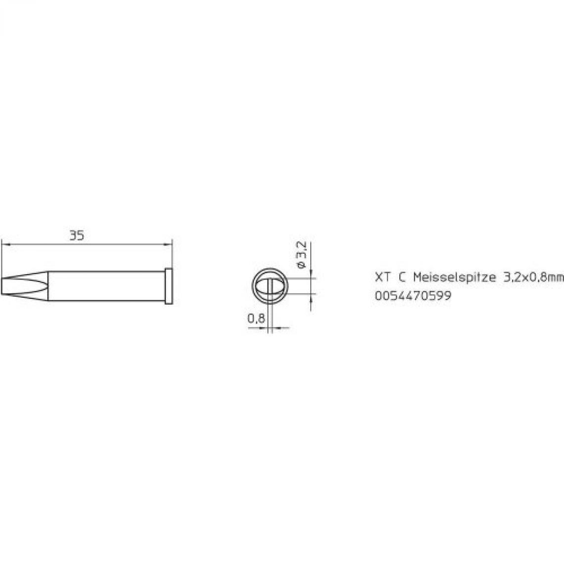 Inconnu - Panne de fer à souder forme de burin Weller Professional 0054470599 Taille de la panne 3.2 mm 1 pc(s) - Accessoires de soudure