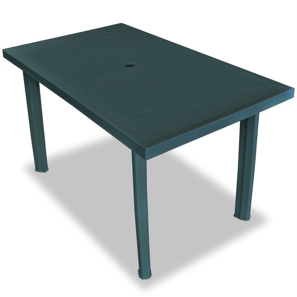 Vidaxl - Table de jardin 126 x 76 x 72 cm Plastique Vert | Vert - Ensembles canapés et fauteuils