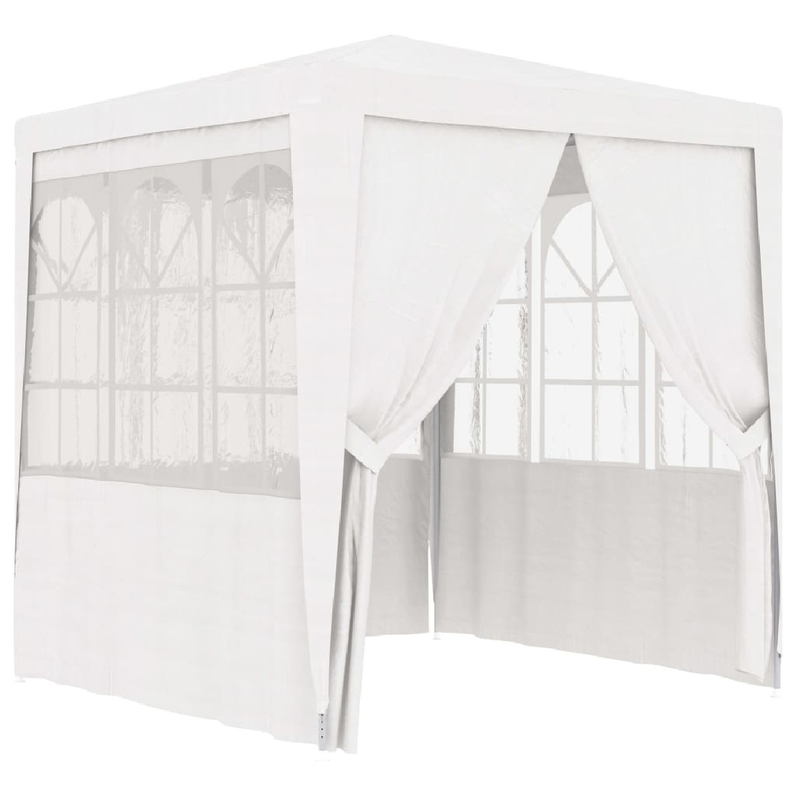 Chunhelife - Tente de réception avec parois latérales 2x2 m Blanc 90 g/m² - Marquise, auvent