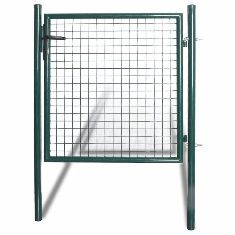 Vidaxl - Portail pour clôture en acier laqué | Vert - Portillon