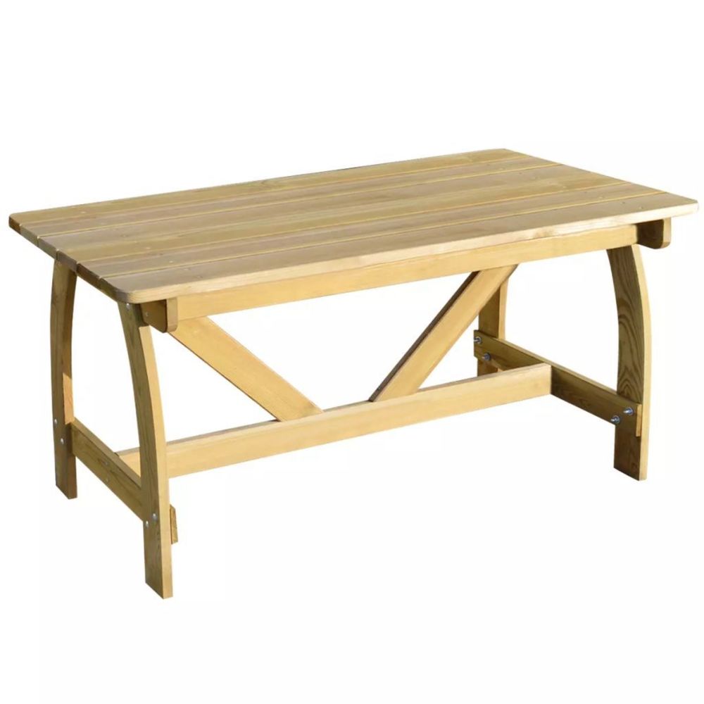 Vidaxl - Table de jardin en bois de pin imprégné | Brun - Ensembles canapés et fauteuils