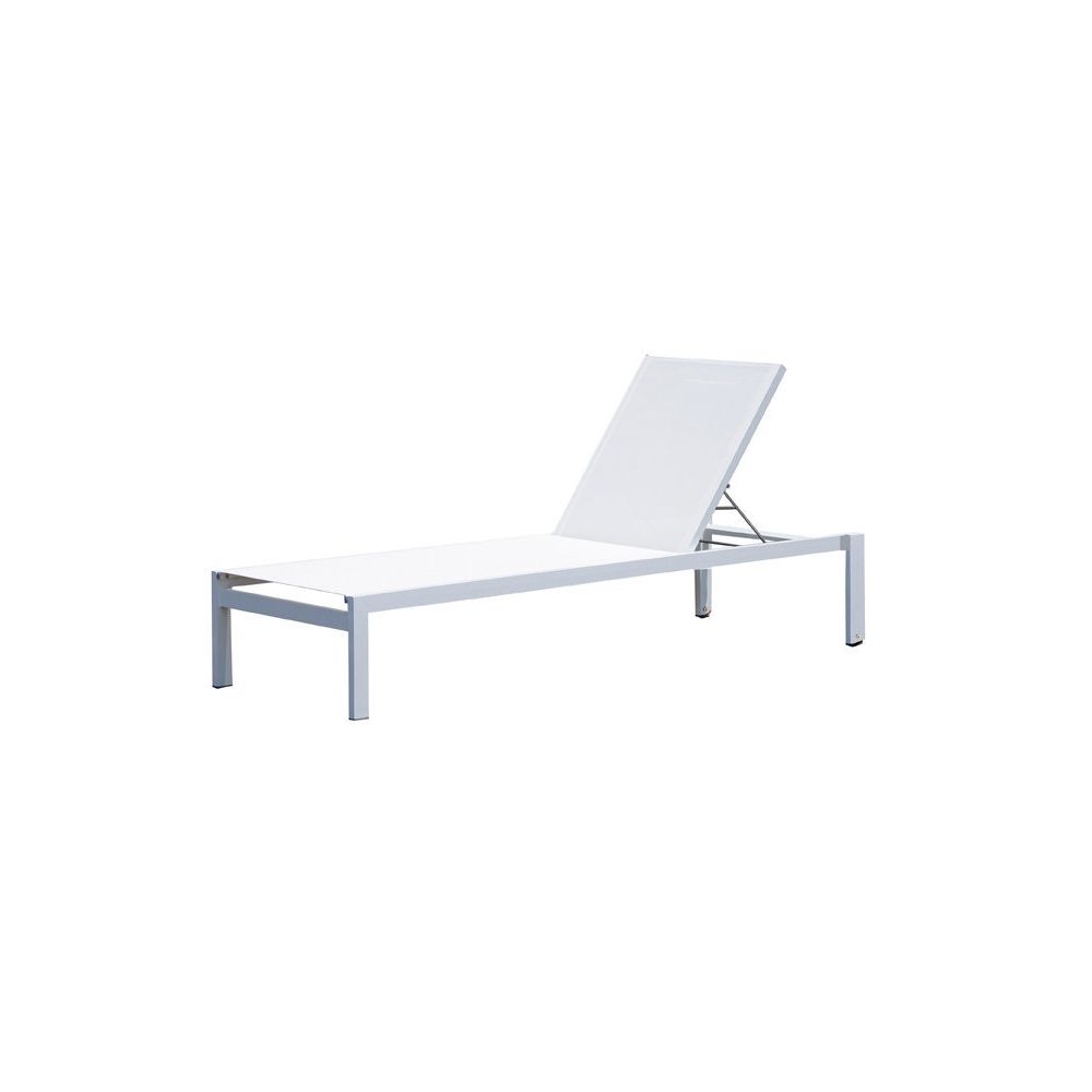 Jan Kurtz - Chaise longue empilable Quadrato - blanc - blanc - Chaises de jardin