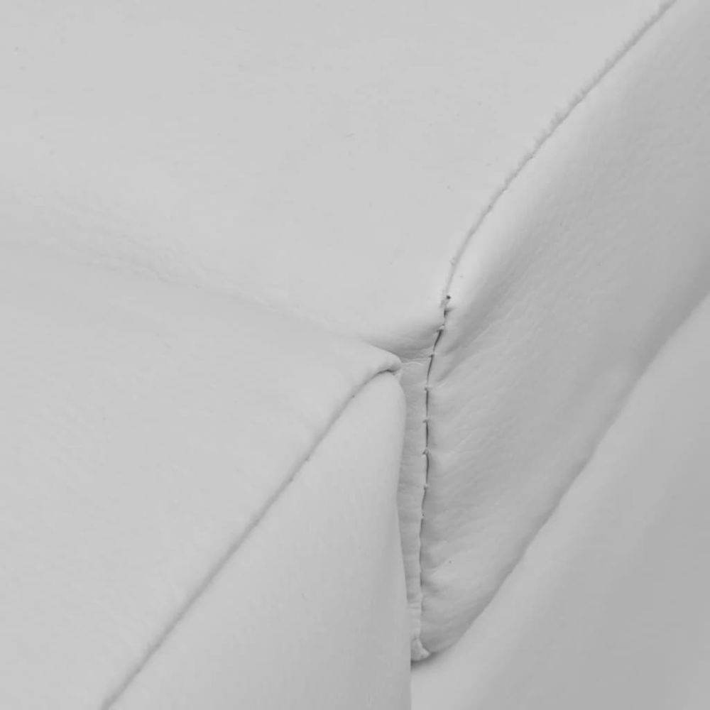 marque generique - Icaverne - Chaises longues categorie Chaise longue Cuir synthétique Blanc - Transats, chaises longues