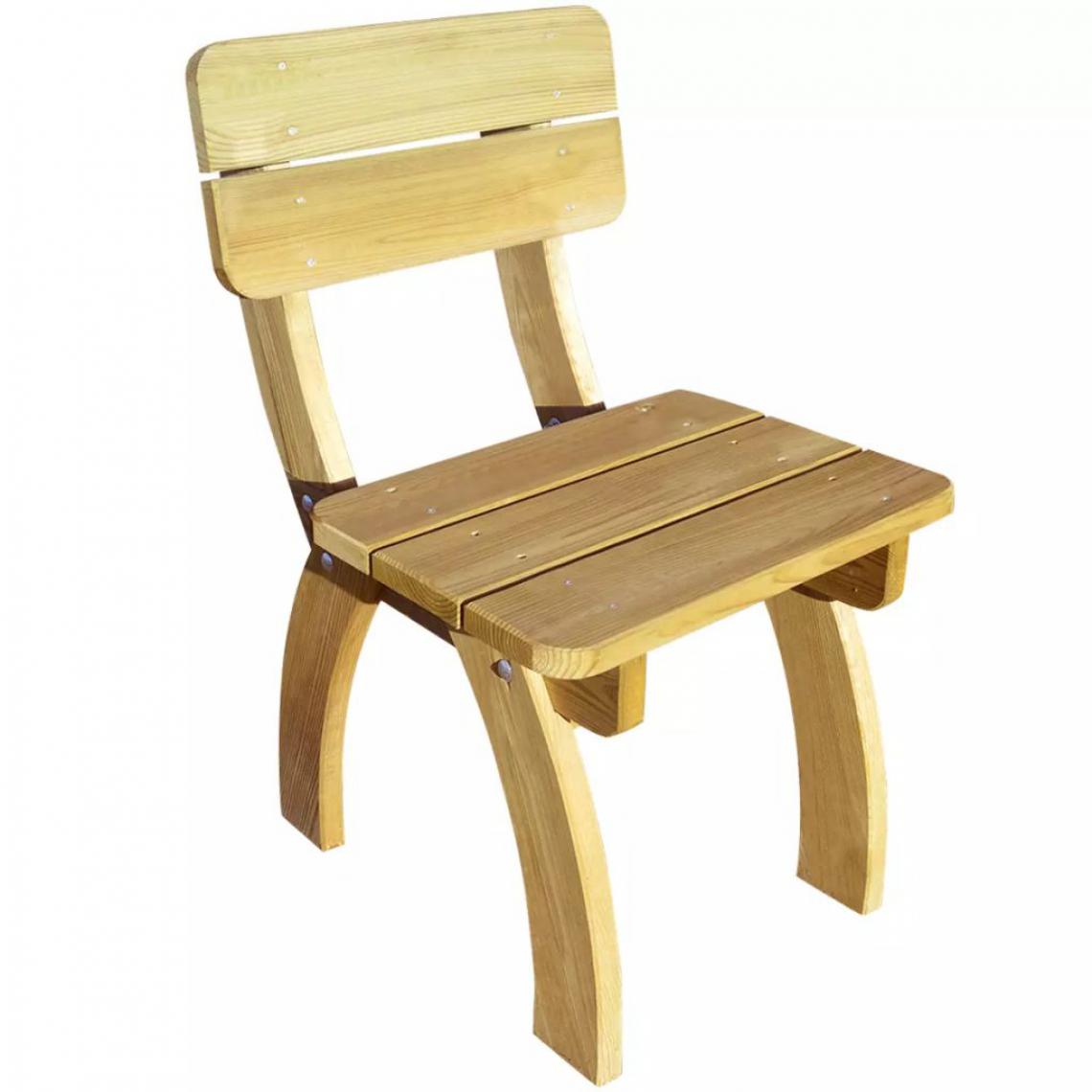 Chunhelife - Chaise de jardin Bois de pin imprégné - Chaises de jardin