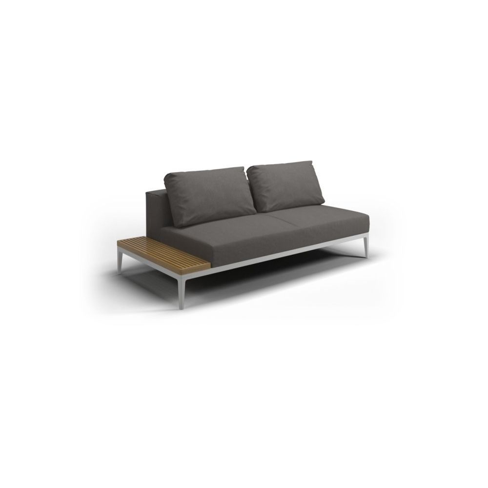 Gloster - Canapé et table Grid - acier époxy blanc - granite - Ensembles canapés et fauteuils
