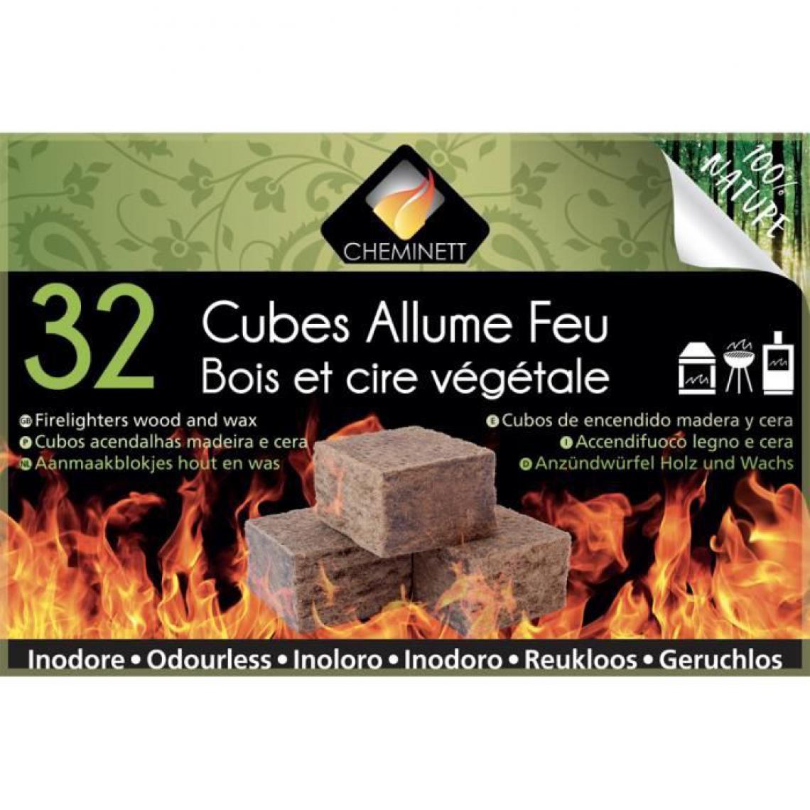 Cheminett - Allume feu 32 cubes - Accessoires barbecue