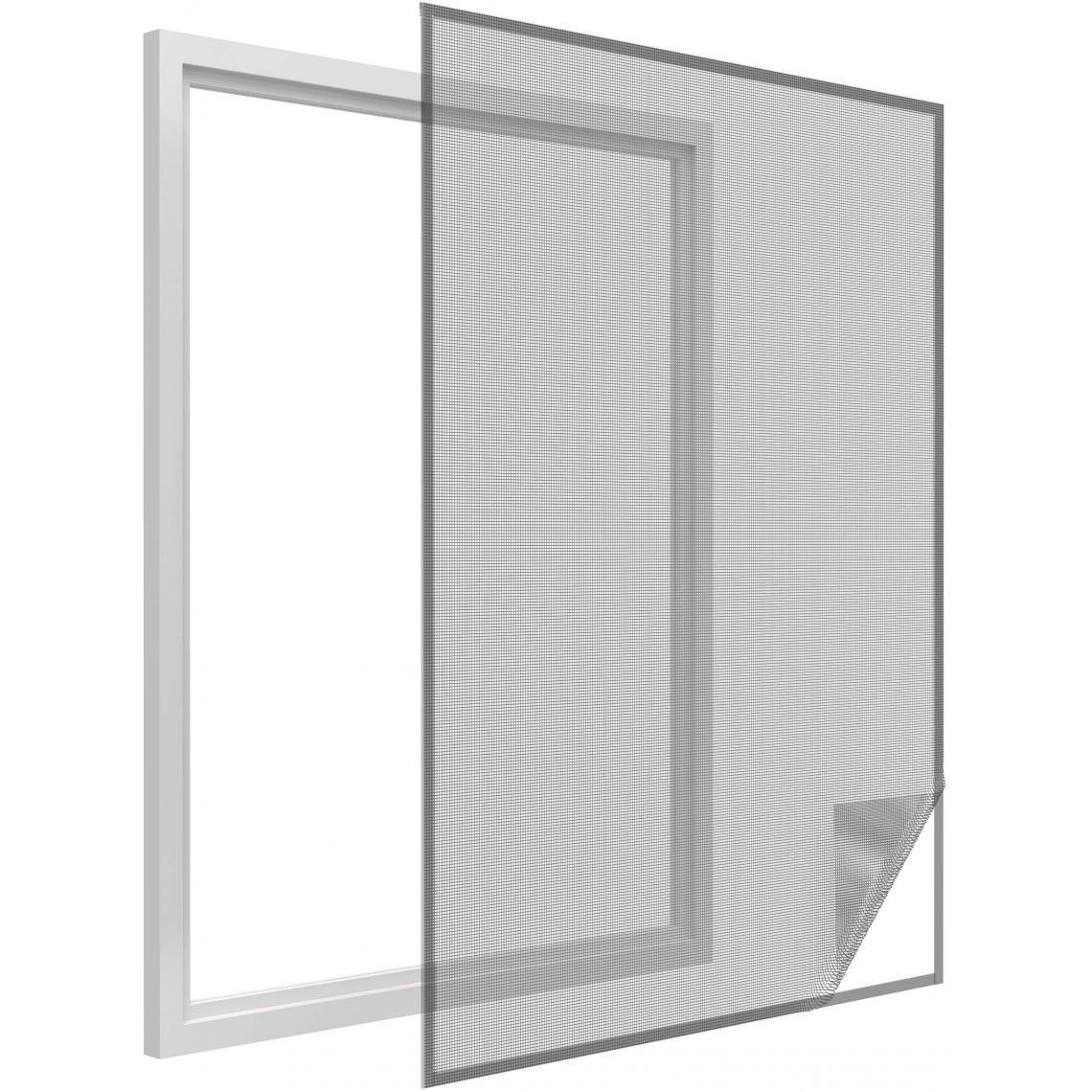 Easy Life - Toile moustiquaire pour fenêtre avec bande de fixation 150 x 180 cm - Store compatible Velux