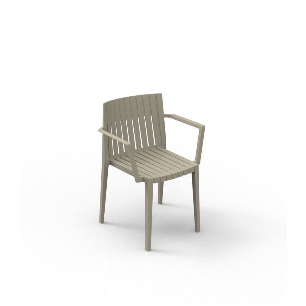 Vondom - Chaise avec accoudoir Spritz - ecru - Chaises de jardin