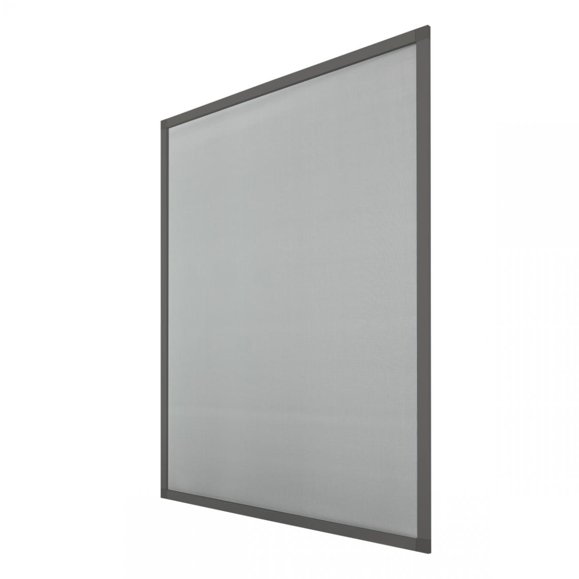 Ecd Germany - 80x100cm Moustiquaire pour fenêtre cadre en aluminium gris protection insectes - Moustiquaire Fenêtre