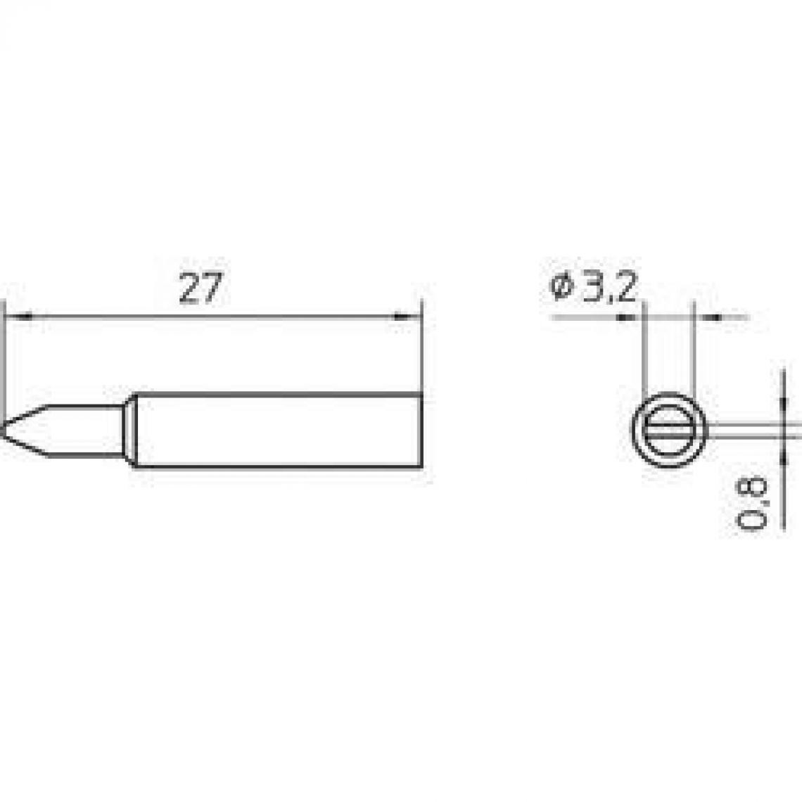 Inconnu - Panne de fer à souder forme de burin Weller Professional T0054485899 Taille de la panne 3.2 mm 1 pc(s) - Accessoires de soudure