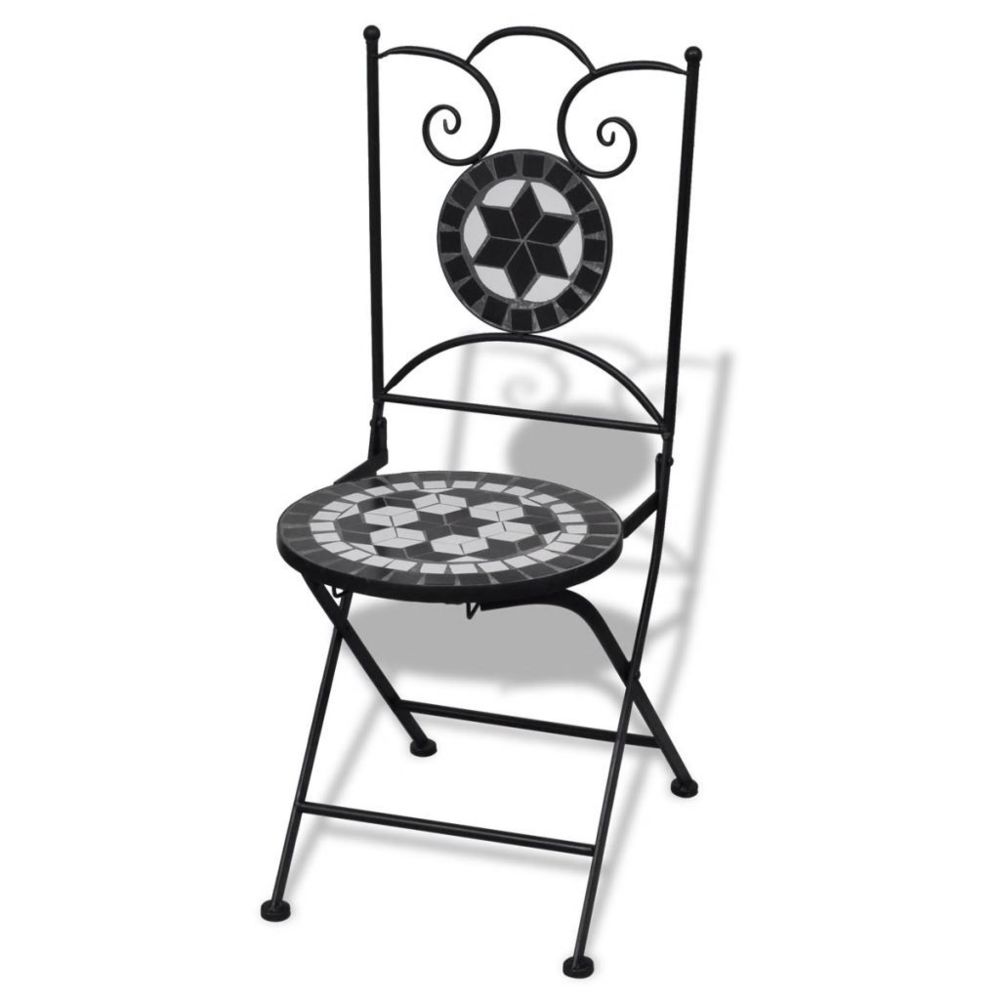 marque generique - Chaises d'extérieur Esthetique Jeu de 2 chaises mosaïques de bistro - Chaises de jardin