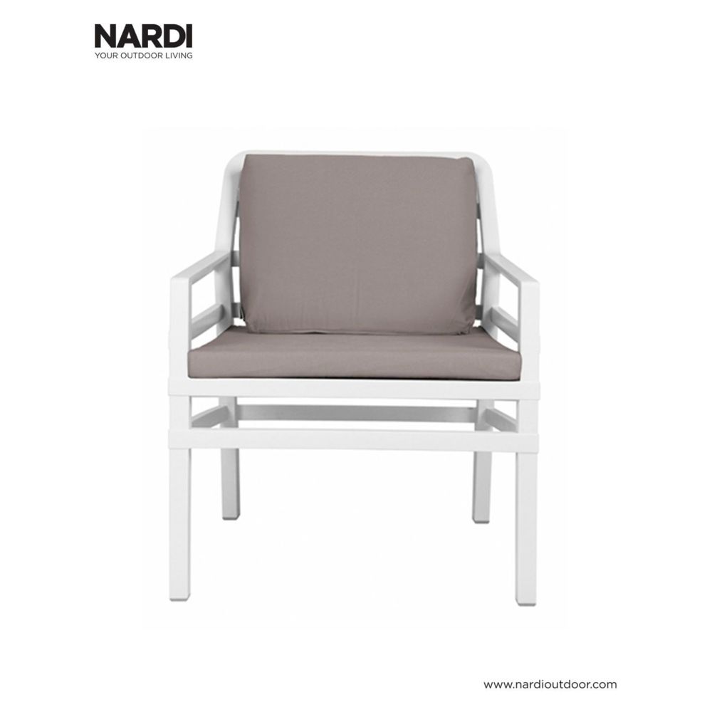 Nardi - Chaise lounge d'extérieur Aria - gris Sunbrella® - blanc - Chaises de jardin