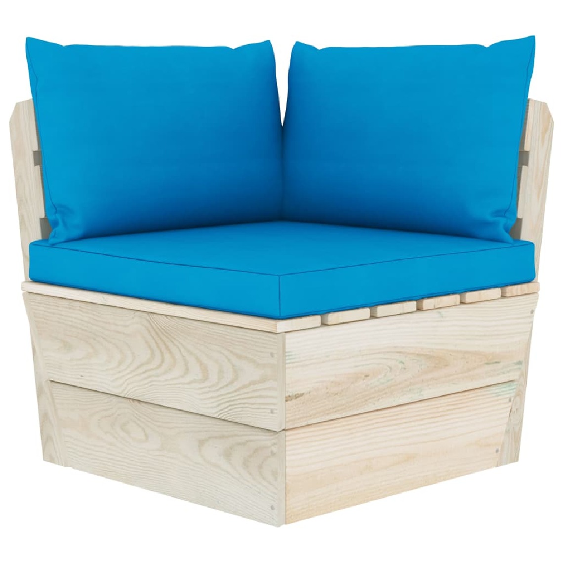 Vidaxl - vidaXL Canapé d'angle palette de jardin avec coussins Épicéa imprégné - Ensembles canapés et fauteuils