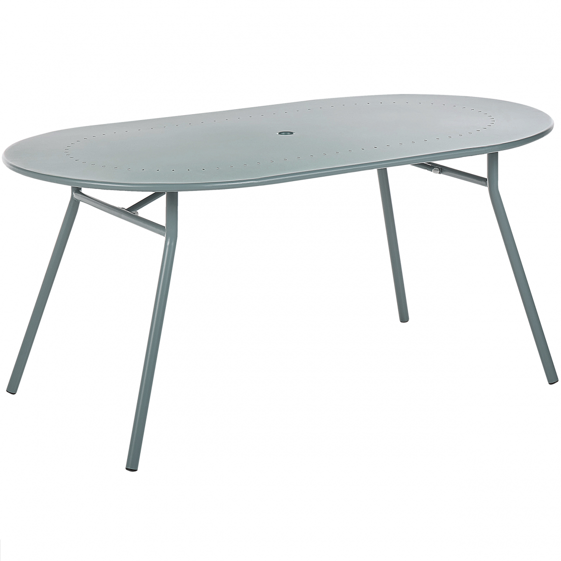 Beliani - Table de jardin en métal 160 x 90 cm bleu clair CALVI - Tables de jardin