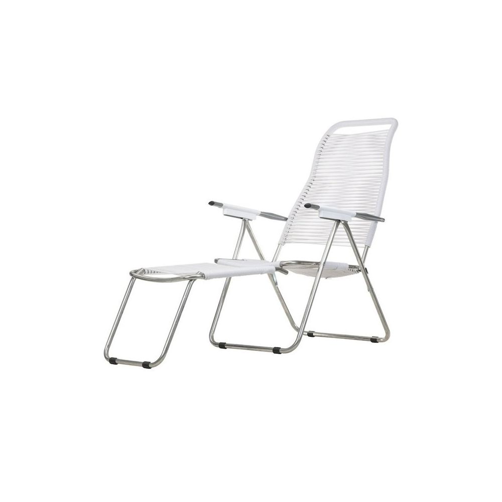Jan Kurtz - Chaise longue Spaghetti - noir - aluminium - Chaises de jardin