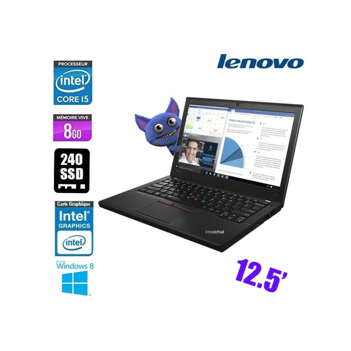 Lenovo - LENOVO THINKPAD X260 6300U 2.4GHZ CORE I5 - PC Portable