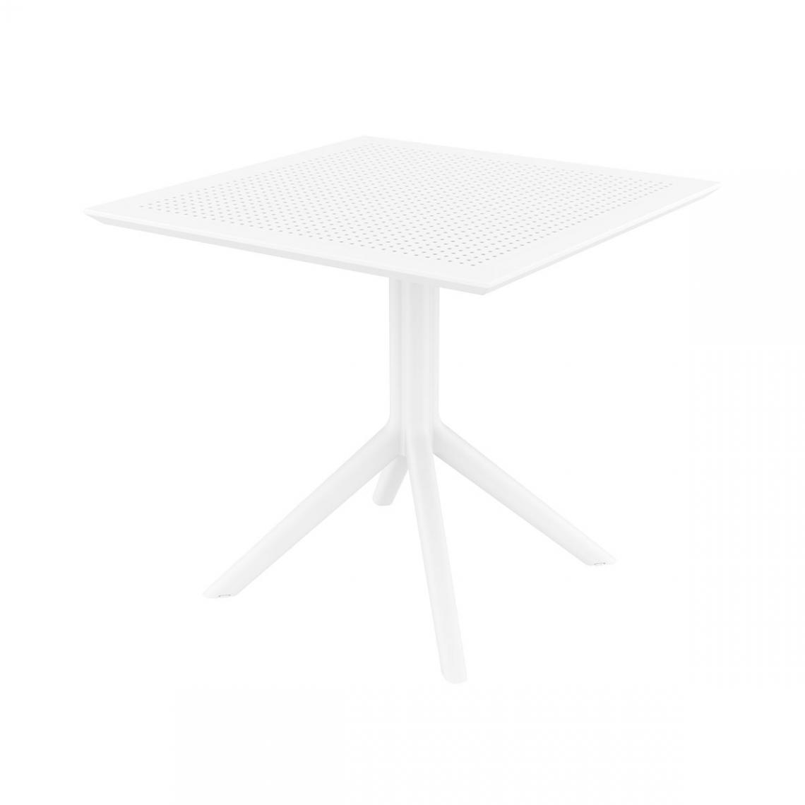 Cemonjardin - Table SKY blanc en polypropylène renforcé - Siesta - Tables de jardin