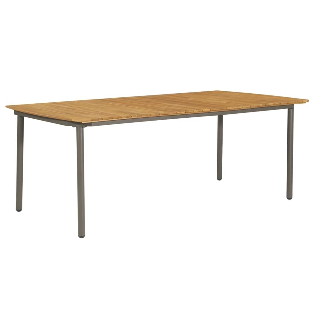 Vidaxl - vidaXL Table de jardin 200x100x72 cm Bois d'acacia solide et acier - Tables de jardin