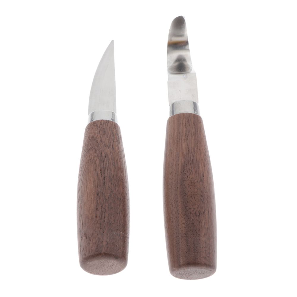 marque generique - 2pcs Couteau à Découper Le Bois Outils à Main Couteau De Coupe Set Poignée Ronde - Store compatible Velux