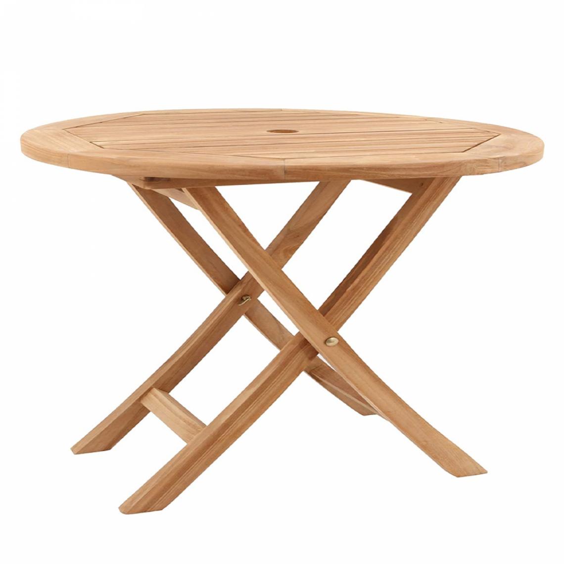 Concept Usine - Mejia - Table ronde pliable 120cm - Ensembles tables et chaises