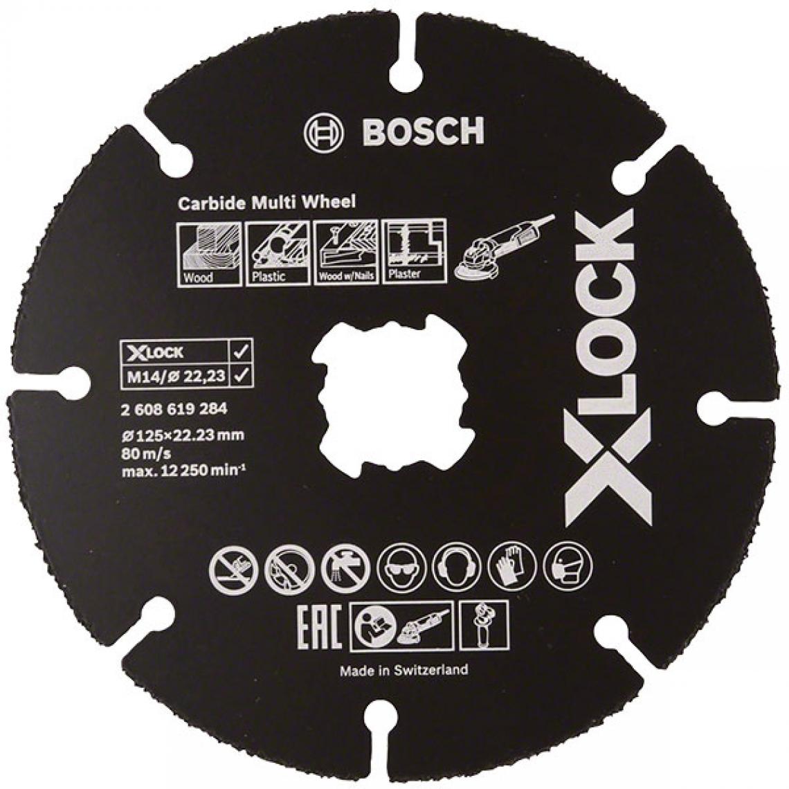 Bosch - Disque carbure X-Lock Multiwheel Expert BOSCH 125 mm - 2608901193 - Meuleuses
