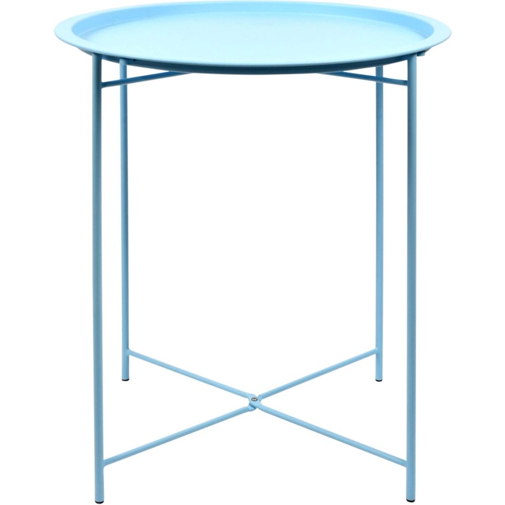 Esschert Design - Table d'appoint en acier nuances de bleu - Tables de jardin