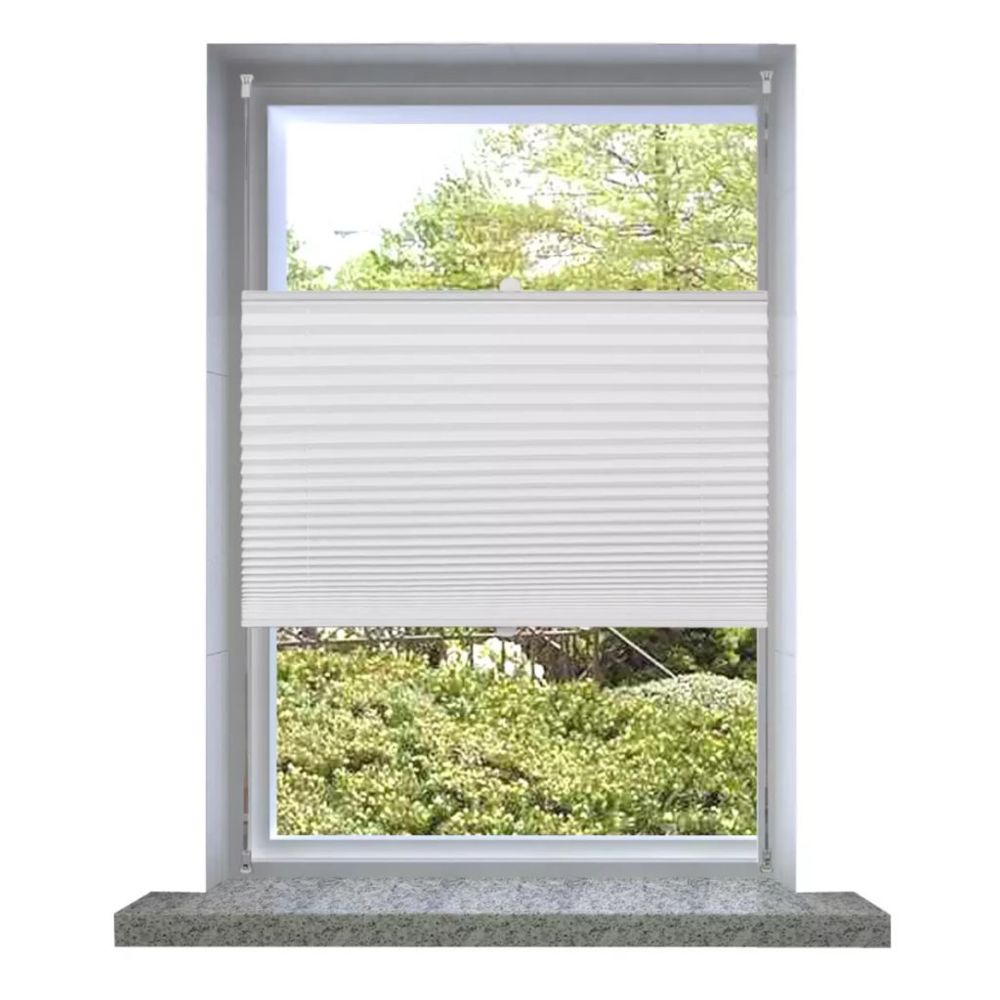 marque generique - Magnifique Habillages de fenêtre serie Kingstown Store plissé en blanc 40 x 125cm - Store compatible Velux