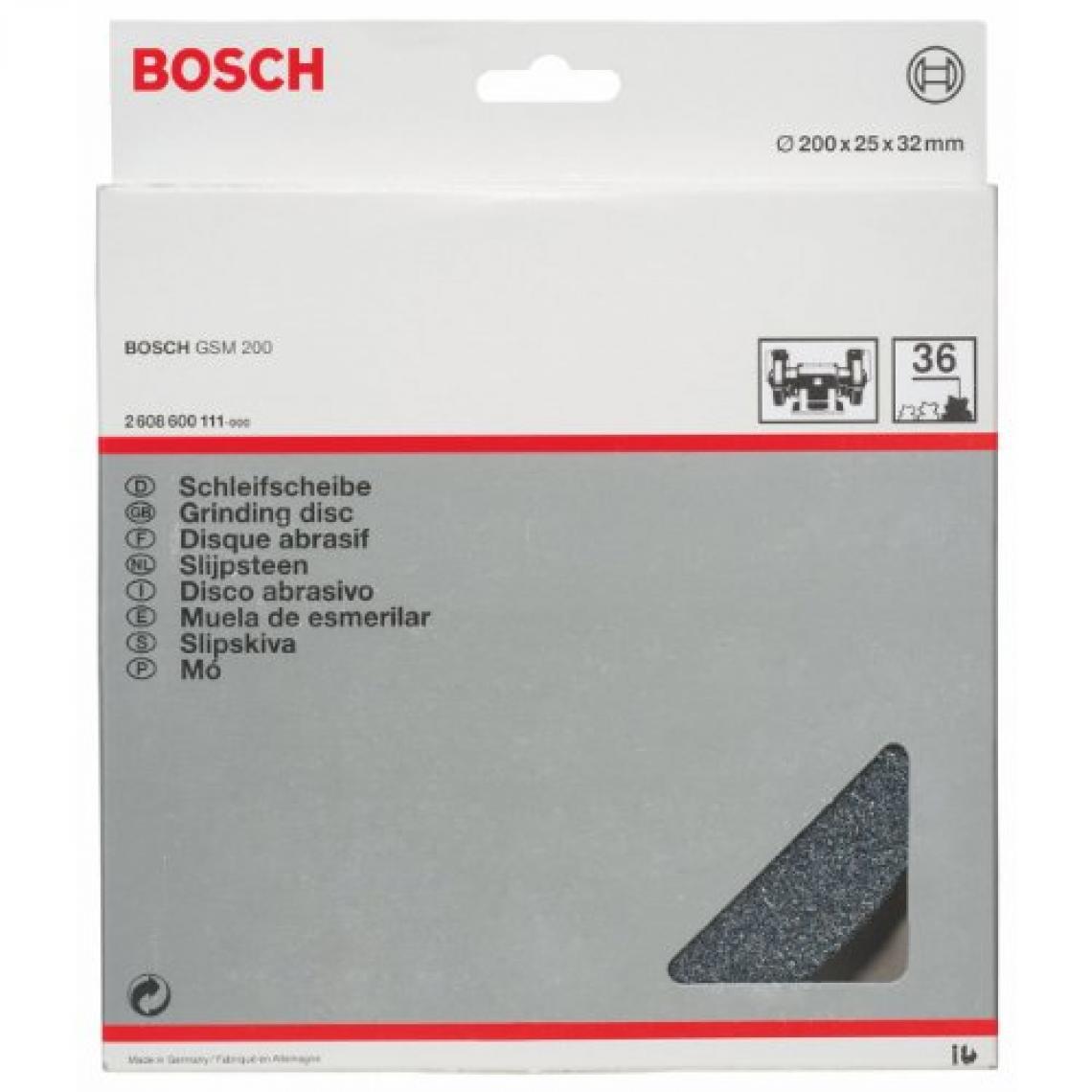 Bosch - 2608600111 Meule, Grey, 200x32 mm - Meuleuses