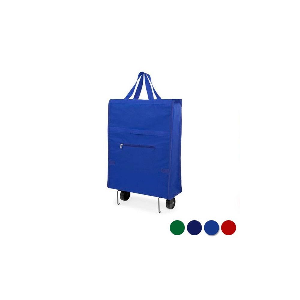 Totalcadeau - Chariot panier à courses pliable avec poignée supérieure - Avec roulette Couleur - Bleu - Consommables pour outillage motorisé