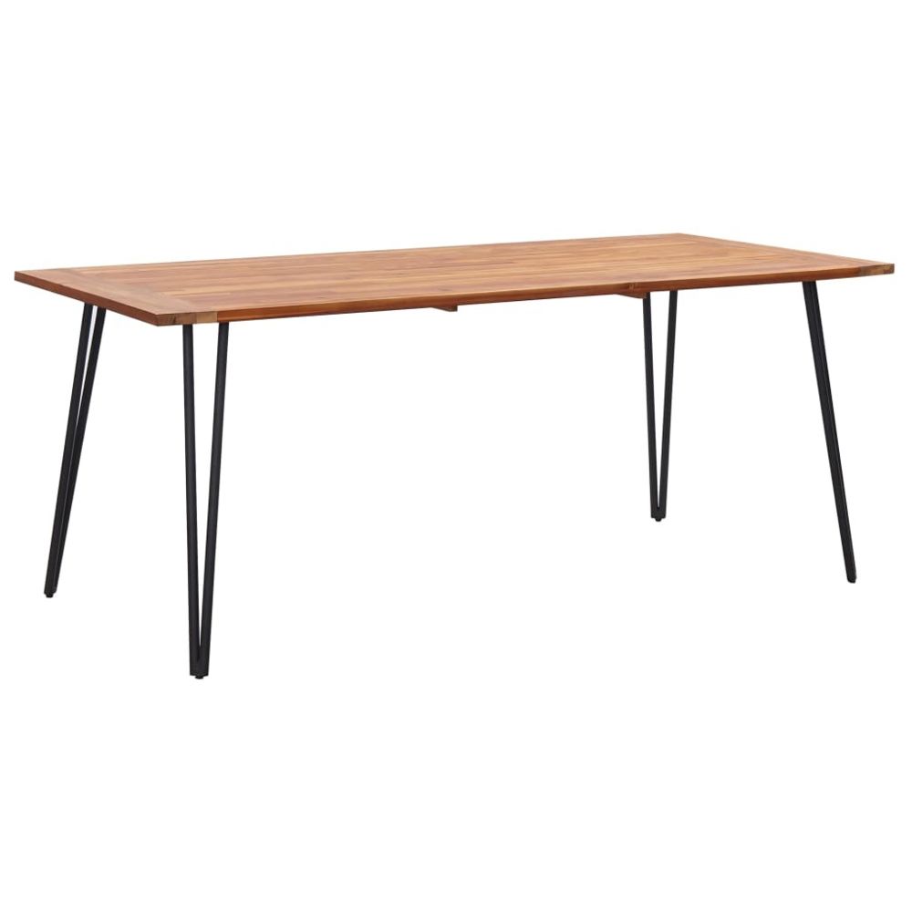 Uco - UCO Table de jardin avec pieds épingle 180x90x75 cm Acacia solide - Tables de jardin