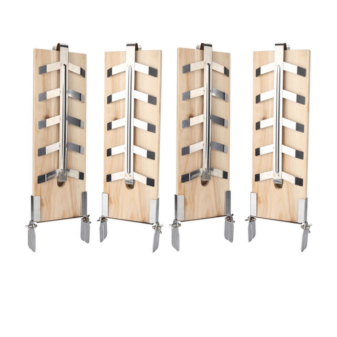 Einfeben - Planches à Griller Le Saumon Set de 4 Réglable avec support stable en acier inoxydable Gril XL - Accessoires barbecue