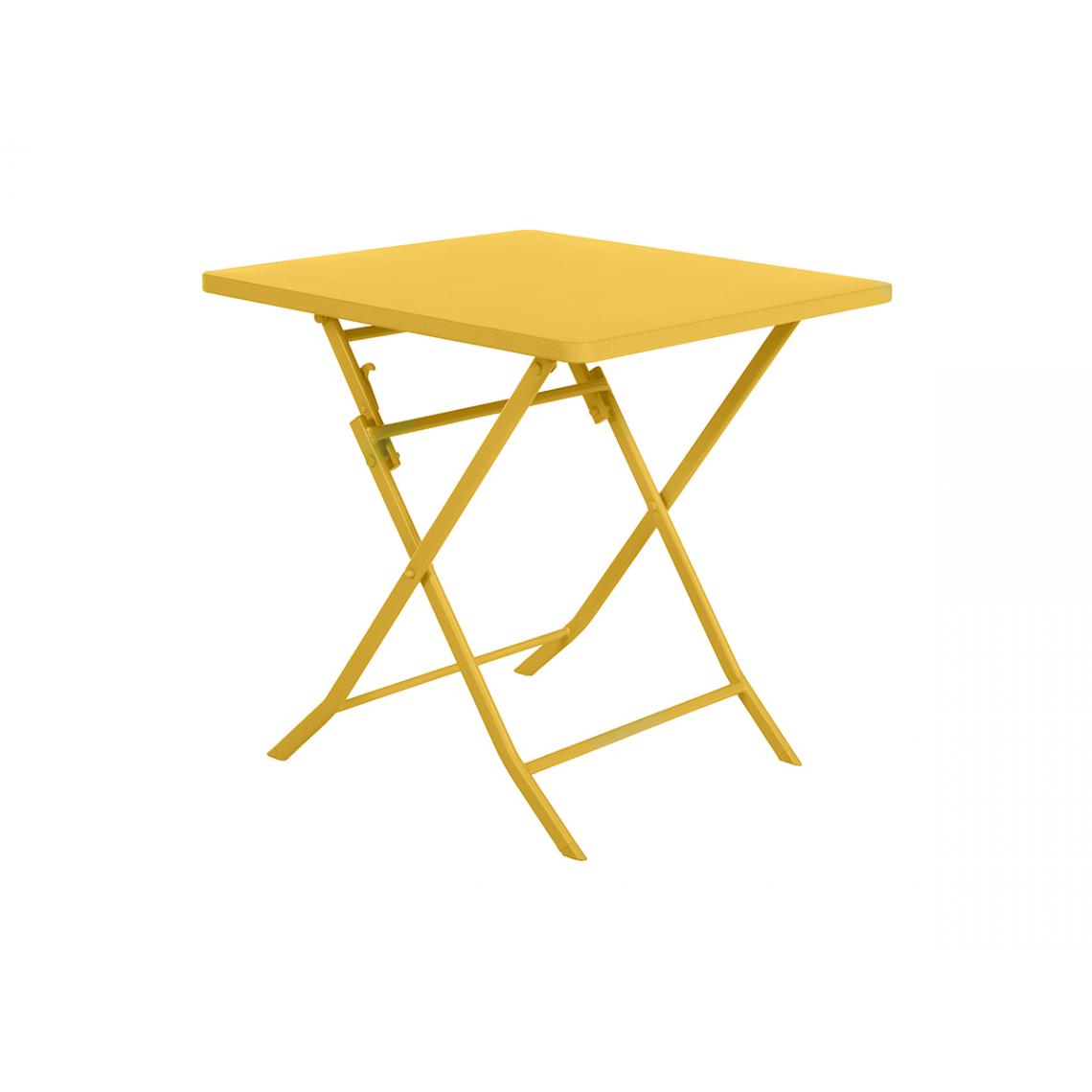 Hesperide - Table carrée Greensboro jaune moutarde Hespéride - Tables de jardin