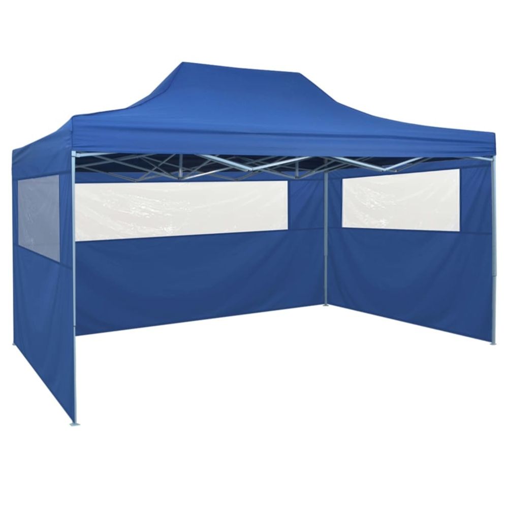 Uco - UCO Tente pliable avec 4 parois latéraux 3 x 4,5 m Bleu - Marquise, auvent