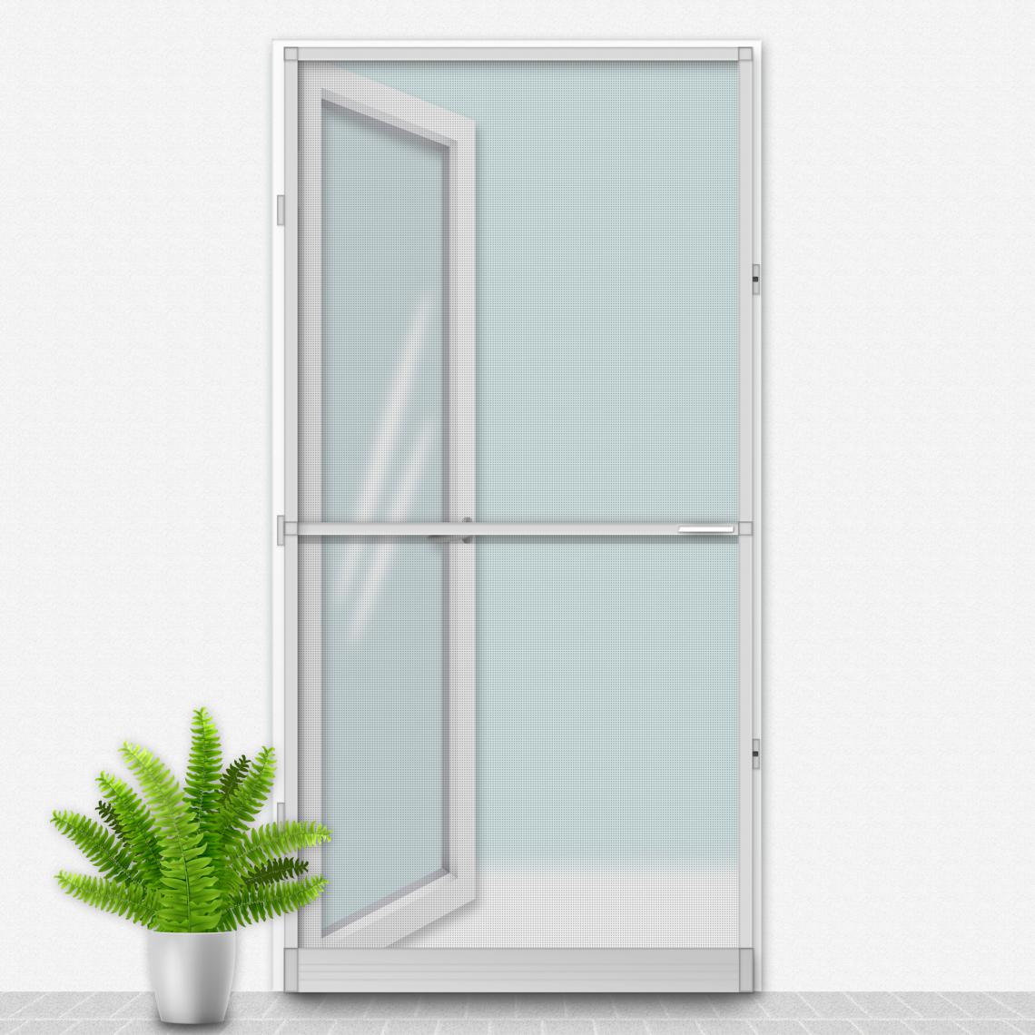 Confortex - Porte Moustiquaire 100x215 cm Gris - Moustiquaire Fenêtre